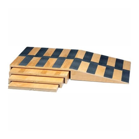 Fabrication Enterprises Curb and Ramp Training Set, 44"L x 84"W x 8"H Ramp Platform 15-4210